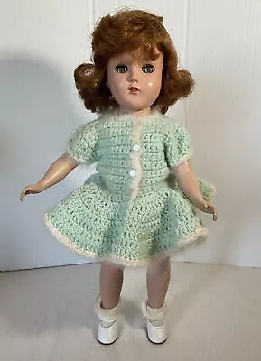 Vintage 14” Hard Plastic Arannbee R & B 1947-50’ “NANETTE DOLL” Mary Hoyer Dress • $45