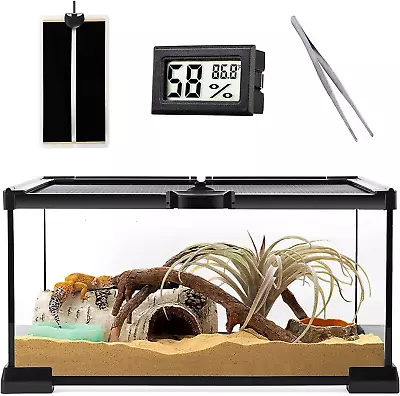 Reptile PC Terrarium Amphibians Habitat Cages 12 X 8 X 6.3 Starter Kits Top Sl • $63.99