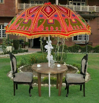 $150.03 • Buy Garden Parasols Traditional Indian Decorative Lawn Theme Wedding Large Umbrella