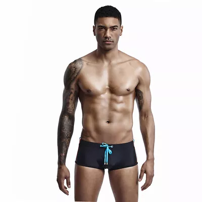 Men Swimming Swimwear Summer Low Rise  Drawstring Lightweight Boxers Trunks • $15.05