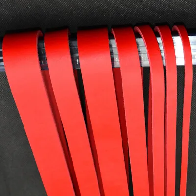 1PC Red Real Leather Strap Cowhide Blank Strips DIY Belt 1 Meter Thickness 3mm • $16.47