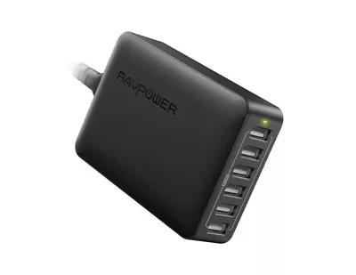 RAVPower 60W 12A 6 USB Port Wall Charger Charging Station AC Power Adapter AU • $20