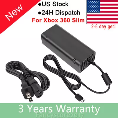 $17.95 • Buy New For Microsoft Xbox 360 Slim 360 S Power Supply Cord AC Adapter Power Charger