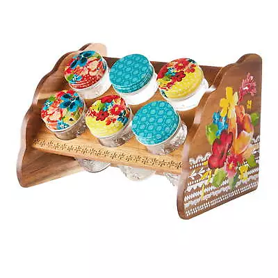 Wildflower Six Jar Spice Rack ﻿ • $19.91