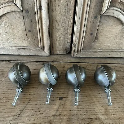 Vintage Shepherd Ball Swivel Caster 2” Metal Set Of 4 Mid Century • $22.97