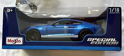 2020 Mustang Shelby GT500 Special Edition Diecast Maisto 1:18 Model Car Blue • $43.27