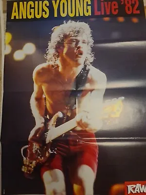 Massive 59x43cm Folded AC/DC ANGUS YOUNG BON SCOTT POSTER RAW MAGAZINE  • £13.49