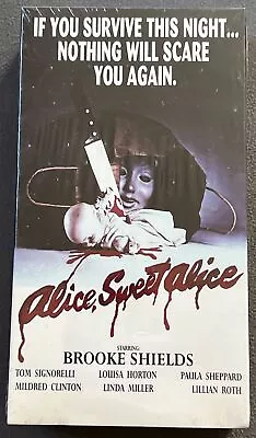 New Sealed VHS Alice Sweet Alice 1985 Brooke Shields Horror Movie Slasher Y • $4.99