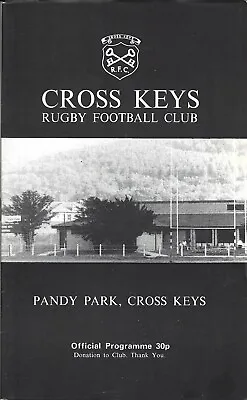 Cross Keys v Ebbw Vale 28 Oct 1989 Pandy Park Cross Keys RUGBY PROGRAMME • £4.99