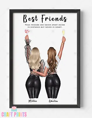 Personalised Best Friend Print, Best Friend Gift, Friendship Gift