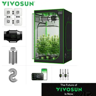 VIVOSUN GIY 4 X 4 FT (1.2 X1.2 ) Smart Hydroponics Grow Complete Kit • $3499.99