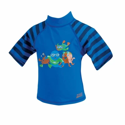 £1.25 • Buy BOYS ZOGGS STRIPED SHORT SLEEVE UPF 50+ PROTECTION SUN TOP AGE 3-6 & 6-12 Months