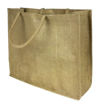 100% Natural Jute Bag Pack Of 1 Hessian Large Jumbo Strong Luxury Plain Shopping • £5.48