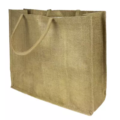 100% Natural Jute Bag Pack Of 3 Hessian Large Jumbo Strong Luxury Plain Shopping • £12.98