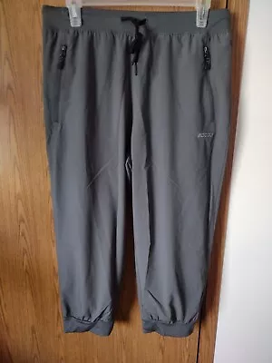 Mocoly New Ladies Hiking Cargo Capri Tapered Pants Gray Size Large • $18.99