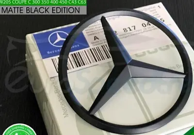 For Mercedes W205 Coupe Matte Black Star C63S GLE63 Trunk Emblem Rear Lid Badge • $69.99