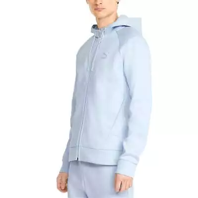 Puma Classics Tech Full Zip Hoodie Mens Blue Casual Outerwear 53150621 • $19.99