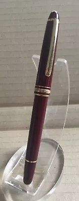 Montblanc 144 Burgundy Meisterstuk Fountain Pen “M” 14k Gold Nib • $221.69