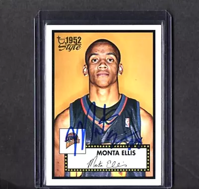2006 Topps 52' Style Rc Card Signed Ip Auto Monta Ellis Golden State Warriors • $44.99