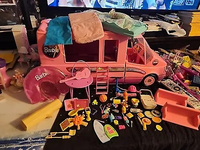 Vintage 1988 Barbie Magical Motorhome RV Camper Van With  Accessories  • $50