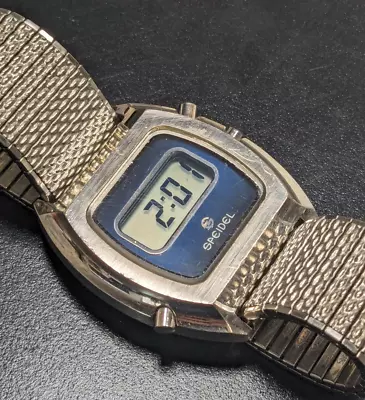 Vintage Speidel Men's Lcd Time Modulator Solid State Digital Watch • $36.99