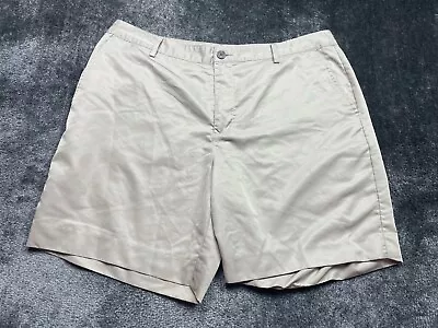 Men Nike Climalite Flat Front Chino Golf Shorts Size 36 Solid Brown Logo • $5.50