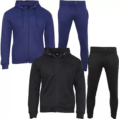£14.99 • Buy Mens Polyester Tracksuit Premium Style Joggers Bottom Zip Hoodie Panel