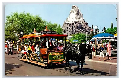 Horse Drawn Streetcar Disneyland California CA UNP Chrome Postcard A-3 T8 • $1.75