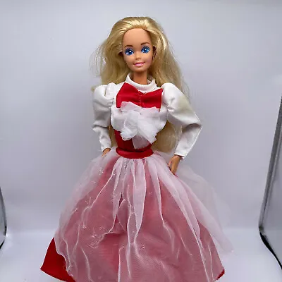 Barbie Fashion Doll Red & White Gown Marry Poppins Vintage Mattel 1990's  • $21.21