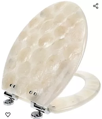 Home+Solutions Deluxe Resin Oyster Shell Decorative Elongated Toilet Seat  • $69.99