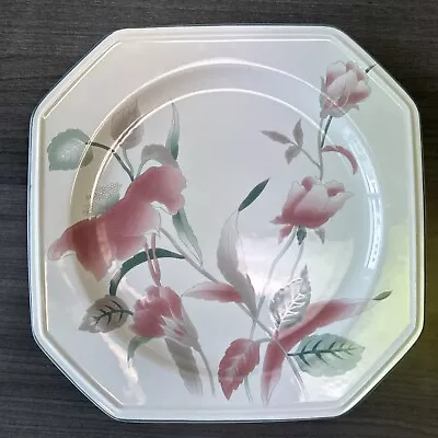 One Used Mikasa Continental Silk Flowers 10.25  Square Dinner Plate F3003 Japan • $12.95