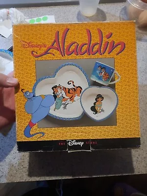 Vintage 90s Disney's Aladdin 3 Piece Dinnerware Set  • $19.99