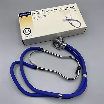 Vtg Marshall Sprague Rappaport Stethoscope 22” Original Box 416-22-DB Dark Blue • $19.99