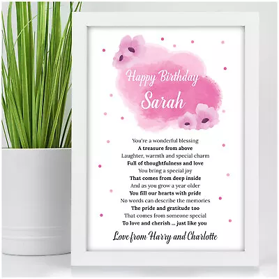 PERSONALISED 30th 40th 50th 60th 70th Birthday Gifts For Her Mum Nanny Daughter • £5.95