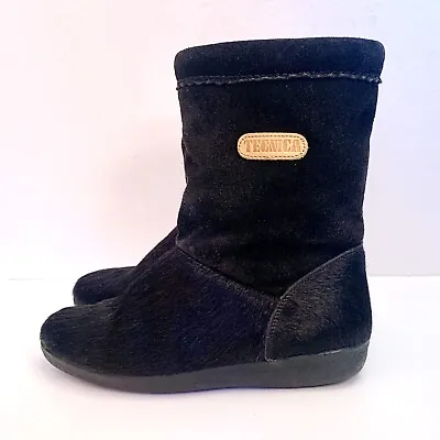 Vintage Tecnica Ankle Boots Fur Suede Shearling Wool Italy Winter 40 9 Snow • $89.99