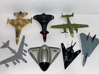 Die Cast Airplanes Lot Of 7 ~ F-16 ~ Stealth Fighter ~ B-25J ~ Boeing B-52H • $23.99