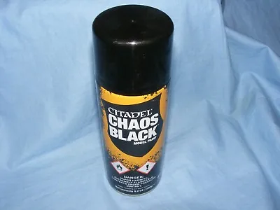 Citadel Chaos Black Spray Model Paint Games Workshop Warhammer 62-02 • £16.50