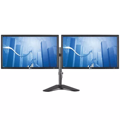 Dual LG FLATRON E2411PU FHD 24  LCD Monitor Display + Articulating Display Mount • $229.99