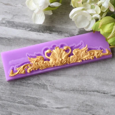 £2.45 • Buy Relief Baroque Silicone Fondant Mould Vintage Cake Border Sugar Paste Bake Mold