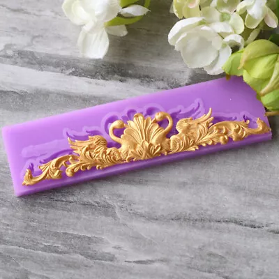 £2.35 • Buy Relief Baroque Silicone Fondant Mould Vintage Cake Border Sugar Paste Bake Mold