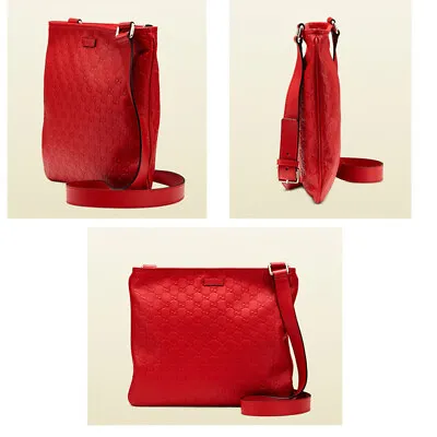 Gucci Red Ssima Leather Messanger Bag 100% Authentic! VGUC • $850