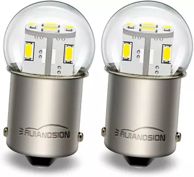 Ruiandsion 2Pcs 1156 LED Bulb 6V BA15S P21W 7506 White 3014 12SMD LED Chipsets L • $14.70