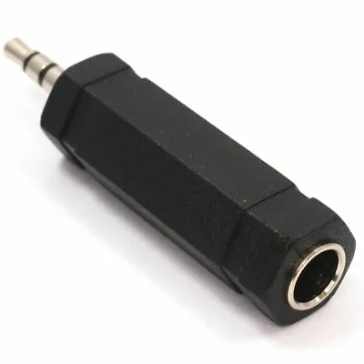 New 6.35mm 1/4 Inch Jack Female To 3.5mm Male Adapter Lead Stereo Headphone • £2.25