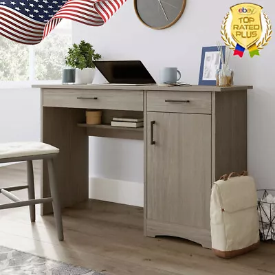 Finish Desk Large Drawer/Shelf Adjustable Office Supplies Wood Composite Indoor • $117.09