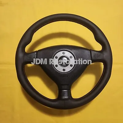 $540 • Buy Mitsubishi Evo CP9A Steering Wheel Exchange Evo 4 5 6 4G63 TME Red Stitch Jdm 