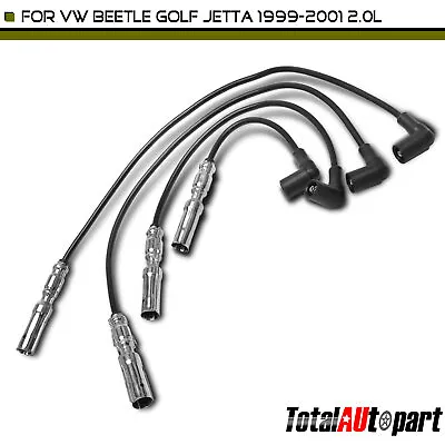 $21.99 • Buy 4x Spark Plug Wire Set For Volkswagen Beetle 1998-2001 Golf Jetta L4 2.0L Petrol