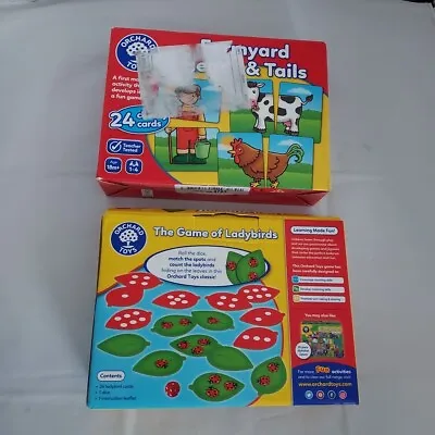 Orchard Toys Farmyard Heads And Tails Game & The Game Of Ladybirds • £8.99