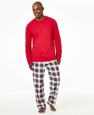 Family PJs Men Pajama Set XL Plaid Comfy Elastic Waist Christmas Holiday NWT • $12.39