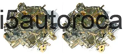 Set Of 2 Marine Carburetors Rochester Quadrajet 7.4 L 454 Elec Choke Dichromate • $770