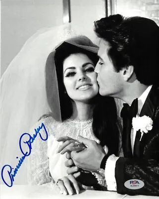 Priscilla Presley W/Elvis Signed Autographed Wedding 8x10 B/W Photo PSA/DNA COA • $79.99